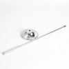 Chrome desk flag stand with double vertical flag 13/18 cm.