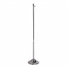 Chrome desk flag stand with double vertical flag 13/18 cm.