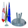 Interior chrome flag stand for three flags - 220 cm.
