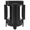 Retractable barrier belt cassete with black tape 220 cm.