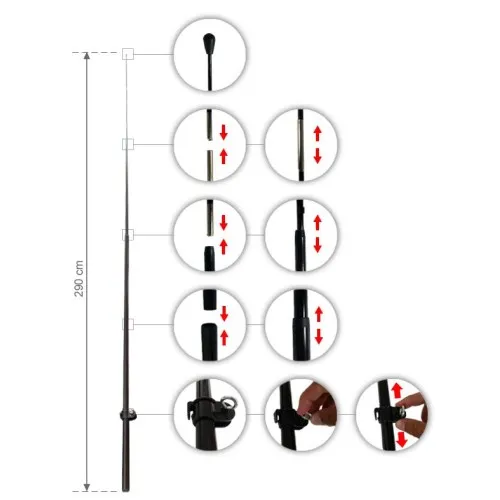 Advertising flagpole size S