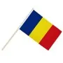 Drapelul României, dimensiuni 15/21 cm., preț minimal, băț din lemn
