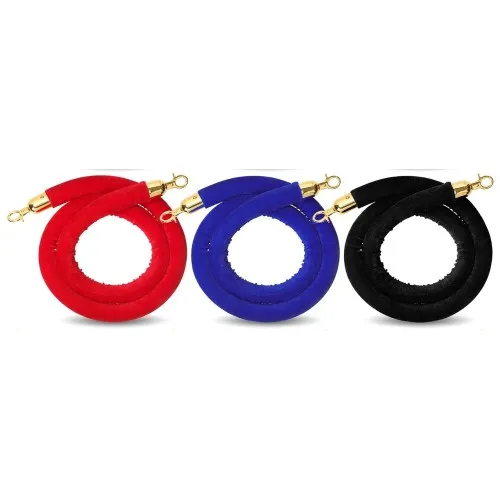 Velvet rope with gold ends