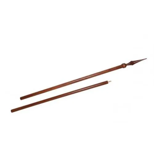 Wooden lacquered sectional flag stick 220 cm. with spike