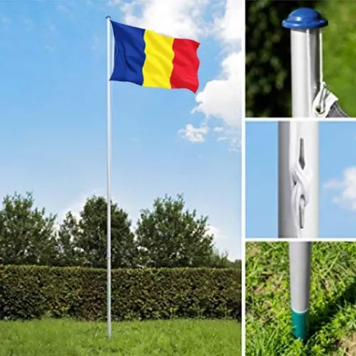 Budget aluminium flagpole with ground sleeve