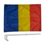 Flag of Romania 30/45 cm with car glass holder