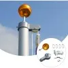 Set steag România cu catarg din aluminiu, modular, cu vârf decorativ tip sferă