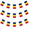 Flags of Romania bunting garland, 30 flags 15/21 cm. in 9 meters