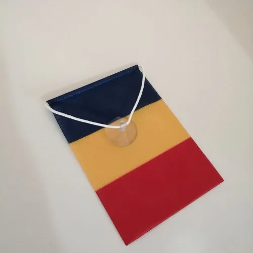 Steag România vertical 10 x 14 cm cu sfoară și vid