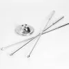 Chrome desk flag stand with three flags 15/21 cm.