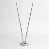 Chrome desk flag stand with two flags 15/21 cm.