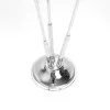 Chrome desk flag stand with three flags 15/21 cm.