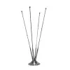 Chrome desk flag stand with four flags 15/21 cm.
