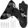 Black stainless steel wall flag holder with two positions