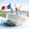 Black sectional metal flag stick up to 145 cm with decorative top and anti-twisting mechanism of the flag