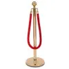 Velvet rope with gold ends