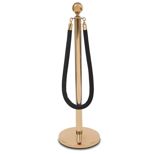 Velvet rope with gold ends