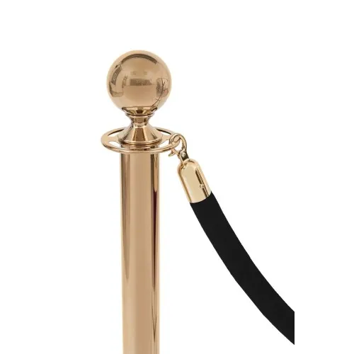 Velvet rope with gold ends