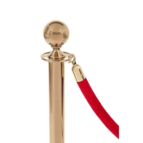 Velvet rope with gold ends