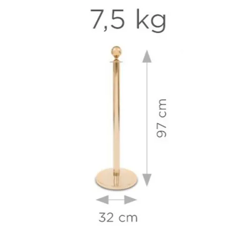 Gold post & rope barrier kit