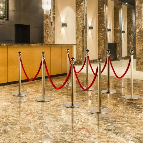 Gold post & rope barrier kit