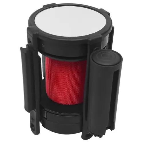 Retractable barrier belt cassete with red tape 220 cm.