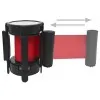 Retractable barrier belt cassete with red tape 220 cm.