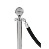 Velvet barrier post rope with chrome ends