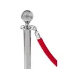 Velvet barrier post rope with chrome ends