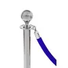 Velvet barrier post rope with chrome ends