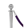 Velvet barrier post rope with chrome ends
