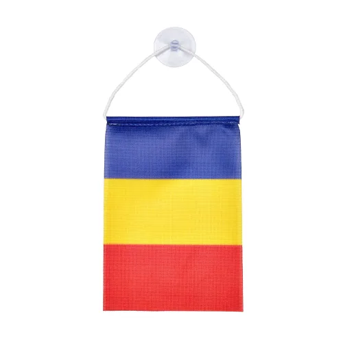 Steag România vertical 10 x 14 cm cu sfoară și vid