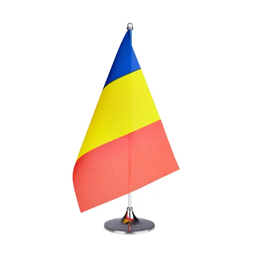 Chrome desk flag stand for flag 15/21 cm.