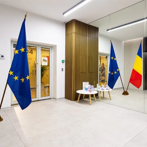 Portdrapel premium din lemn pentru 2 steaguri, 220cm