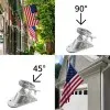 Stainless steel wall flag holder with two positions