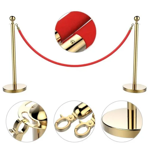 Gold post & rope barrier kit