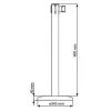 Black queuing barrier post with black tape 220 cm.