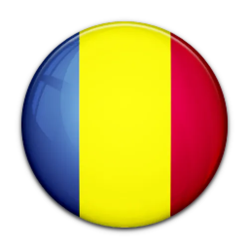 Round badge with tricolor of Romania